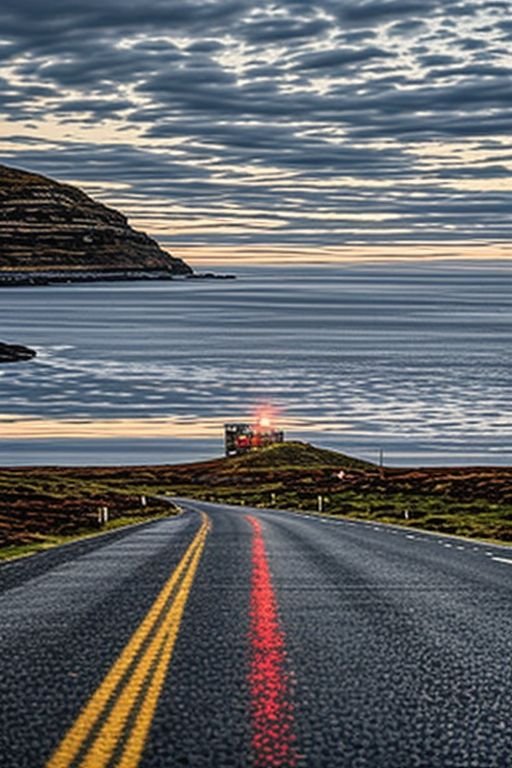 A Newfoundland road at dusk